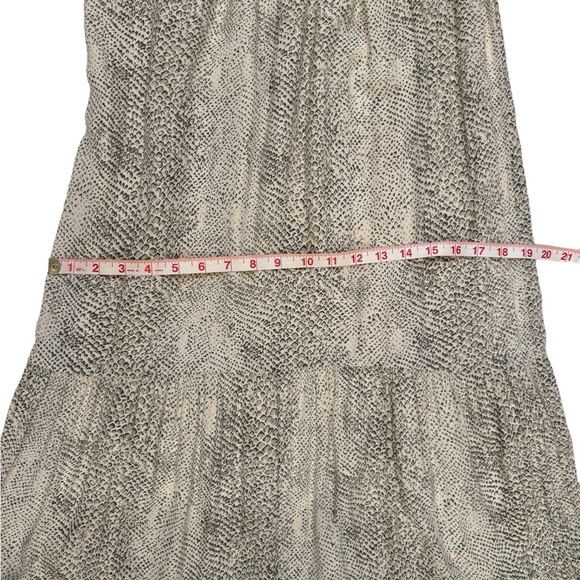 Rails Adora Dress Size S Midi Cream Snakeskin Lightweight Adjustable Straps Boho - Picture 8 of 13